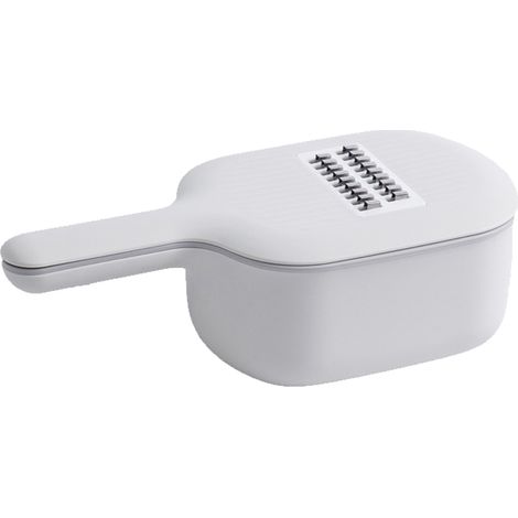 Râpeur Mandoline - Coupe Légumes Multifonction - Lames Acier Inoxydable Remplaçables - Bac de Collecte Anti-dérapant - 1 Pièce (1/5)