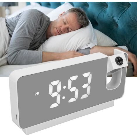 Projektionswecker – TBEST – BEL-7590761905384 – 180°-Projektion – HD-LED-Bildschirm – Schlummerfunktion (1/4)