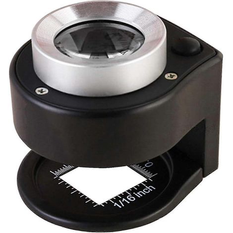 Loupe 30X rechargeable USB, 6 lampes, portable, en métal, pour la couture, l'optique textile, la bijouterie et la numismatique -aqwg (1/4)