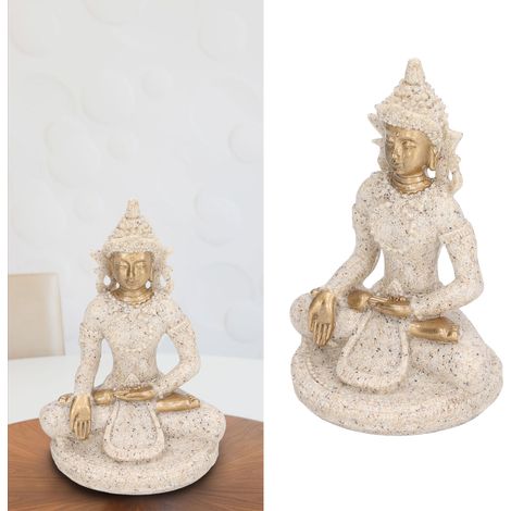 Statue de Bouddha en méditation - Artisanat traditionnel en résine résistant au gel - Sculpture détaillée pour décoration intérieure et extérieure - Ornement zen pour maison, jardin et cadeaux (1/5)
