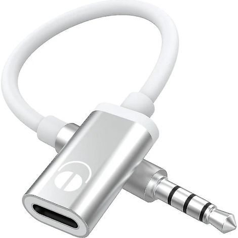 Cable de audio de 3,5 mm macho a USB tipo C hembra, adaptador de auriculares con conector analógico para reproductor de MP3. (1/4)