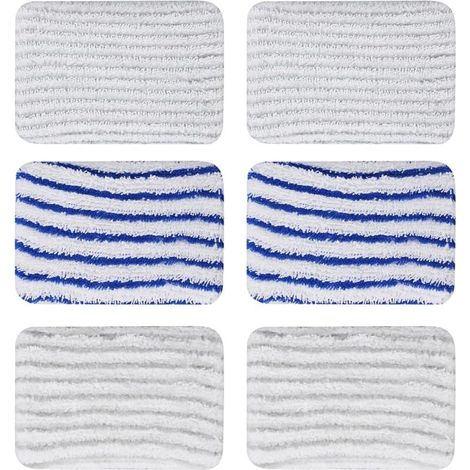 6 Pièces Lingettes ZR850002 pour Rowenta Clean & Steam ZR850002 ZR005801 ZR005804 Tampons Lavable en Microfibre pour Rowenta RY7xxx RY8xxx (1/5)