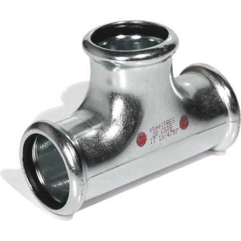 Té électrozingué SteelPres® FFF - 35mm - Raccorderie Metalliche