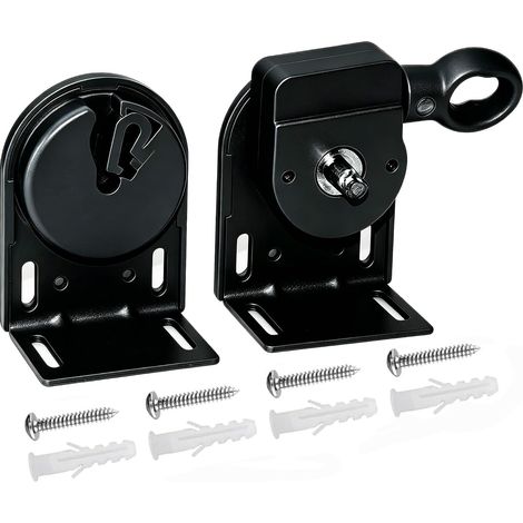 Support sans cordon, accessoires de remplacement universels pour store vénitien et store enrouleur intérieur/extérieur (Noir) (1/5)