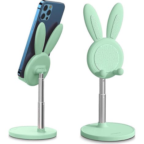 Support de téléphone lapin mignon 2024, support de téléphone portable à angle et hauteur réglables pour bureau, compatible avec les coques épaisses (1/5)