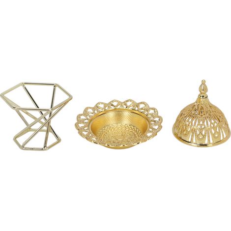 Brûleur d'Encens Doré Style Luxe Minimaliste - Support pour Encens Maison Salon Bureau Chambre (1/5)
