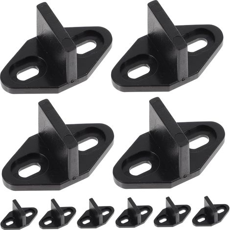 lot de 10 guide de sol pour porte de grange coulissante, noir (1/5)