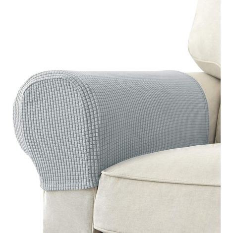 Set of 2 stretchable Jacquard sofa chair armrest covers, non-slip furniture protective armrest covers.