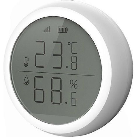 Capteur intelligent WiFi Zigbee de température et d'humidité avec écran LCD, historique des modifications, télécommande pour la sécurité de la maison connectée (1/5)
