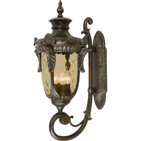 Elstead Philadelphia - 3 Light Outdoor Große Wandlaterne Light Old Bronze IP44, E14 (1/5)