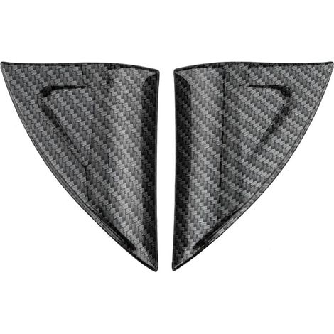 EBTOOLS Garniture de Couverture de Triangle de fenêtre de Porte de Voiture, Autocollant décoratif pour ZS 17-18, Fibre de Carbone (1/5)