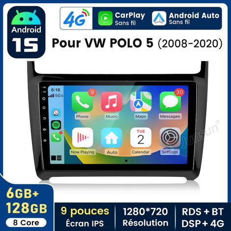 9 pouces Carplay Autoradio pour Polo 6R 6C 08-2020 Android 6+128G JUNSUN (1/5)