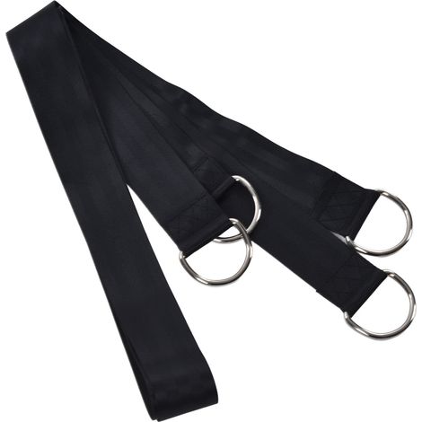 1,53 m langer, verstellbarer Hängegurt aus robustem Polyester mit Karabinerhaken für Baumschaukeln und Hängematten im Freien (1/5)