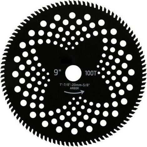 NALOOKAMIC 230mm-100T, Lame de scie circulaire de coupe de brosse en carbure mécanique Lame de Débroussailleuse (1/4)