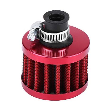 Filtre à Air de voiture, 12mm Kit de filtre d'admission d'air froid de voiture universel reniflard de couvercle d'évent de carter(rouge) (1/5)