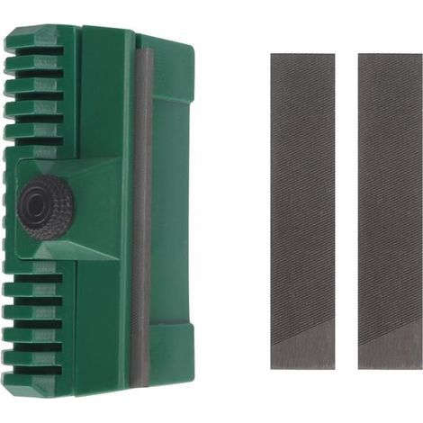 BelleRise – Schienenrichtvorrichtung für Kettensägen – 90°-Schienenrichtvorrichtung + 2 Scheiben – 11 x 6 cm Stahl (1/5)