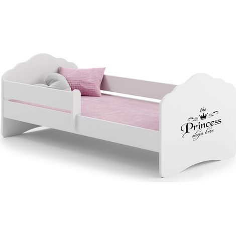 FALA lit enfant avec tiroir et tringle 70x140 Princesse