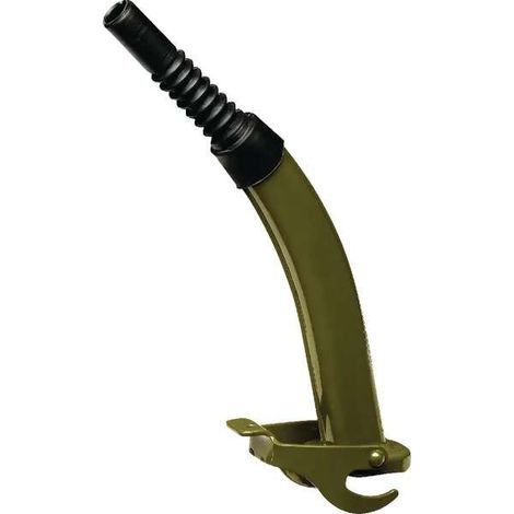 Bec verseur pour jerrican acier vert et bec flexible caoutchouc noir Buse Bidon Essence Carburant Tondeuse Tracteur Adaptateur