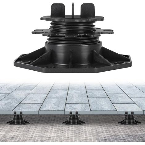 Lot de 50 plots réglables en hauteur - 35 à 65 mm - Pieds réglables - Pour plaques de pierre, dalles de terrasse, dalles de sol, carrelage, capacité de charge de 400 à 800 kg (1/5)