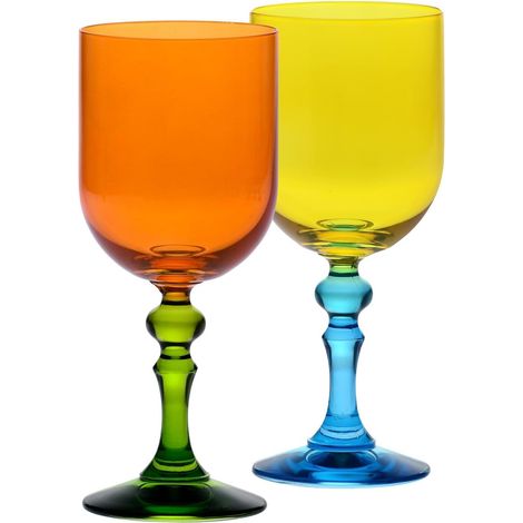 Verres à Vin Orange-Jaune, lot de 2, 300 ml, Collection Bubble (1/5)