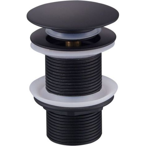 Promotion Bonde de Vidage Pop Up, Bonde Pop Up Sans Trop Plein, Universel Bonde de Lavabo Pop Up, Bonde Lavabo, Bonde de Vidange Lavabo, Bonde Découlement Noir pour Lavabo et Lavabo (1/4)
