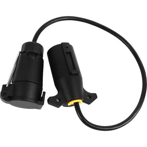 Adaptateur prise remorque 7 broches fiable double tête US vers EU prise pour remorques voiture (1/5)