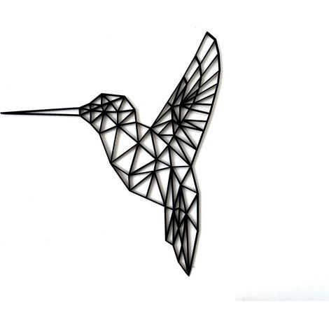 Colibri - Décoration murale en bois - 5243cm - Décoration murale minimaliste - Décoration murale à suspendre (1/4)
