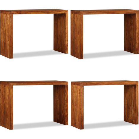 Table console Bois massif avec finition miel 110x40x76 cm - Table Basse - Table D'appoint - Table Console - Acacia - Mobilier - Home & Living (1/5)