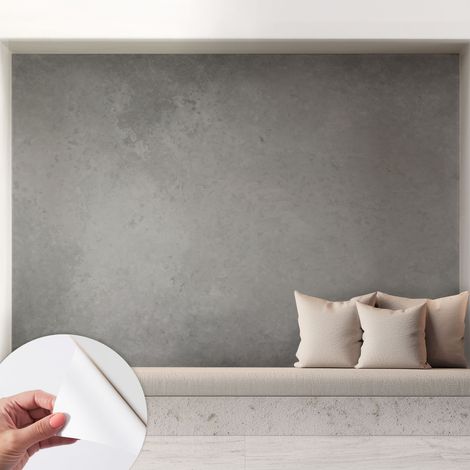 Carta da parati adesiva - lavabile - decorazione murale - per cucina - pellicola decorativa Un grigio elegante 208x146 cm (1/5)