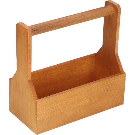 Pot De Fleurs En Bois Pour Plantes Succulentes - Design Vintage Avec Poignée - Décoration Maison Bureau Jardin - Lot De 1 (1/5)