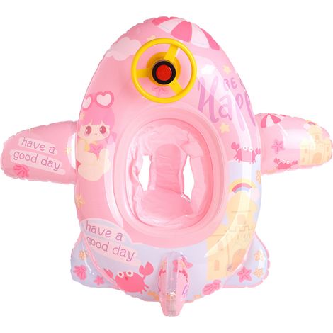 1 Bouée gonflable enfant, design avion, siège natation PVC, flottabilité stable, piscine (1/5)