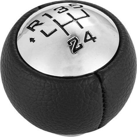 Pommeau de Vitesse 5 Vitesses pour Peugeot 206 207 307 308 Citroen C2 C3 C4 - Bouton Levier de Vitesse en Cuir PU Noir, Accessoire Intérieur Voiture