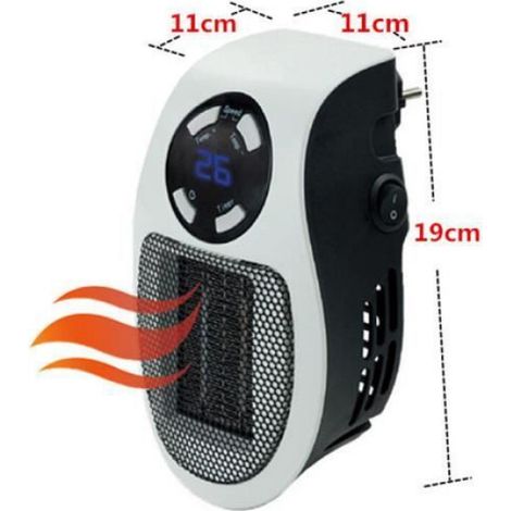 Mini Chauffage Electrique Réchauffeur Air Chaud Radiateur Mini chauffage domestique avec télécommande (1/4)