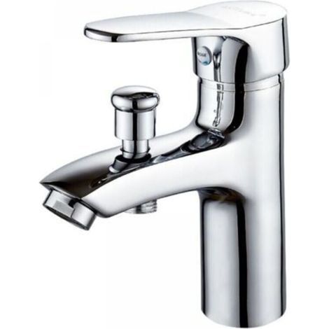 Aimoonsa – Mitigeur de baignoire monotrou – Alliage métallique avec limiteur de température – Clapet anti-retour intégré – Pour salle de bain moderne (1/5)