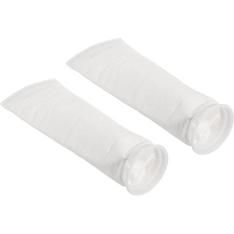 4 Pouce Anneau Filtre Chaussettes 1 Micron, 2 Paquet Maille Sacs Piscine Écumoire Panier, Blanc (1/4)