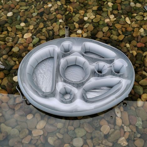 Porte-gobelet Gonflable Flottant,Gonflable Porte-Boissons 2 en 1 Plateau Flottant,Porte-Bouteille Gonflable Flottant Fête D'été, pour Piscine de Grande Capacité Bar Flottant pour Piscine. (1/5)