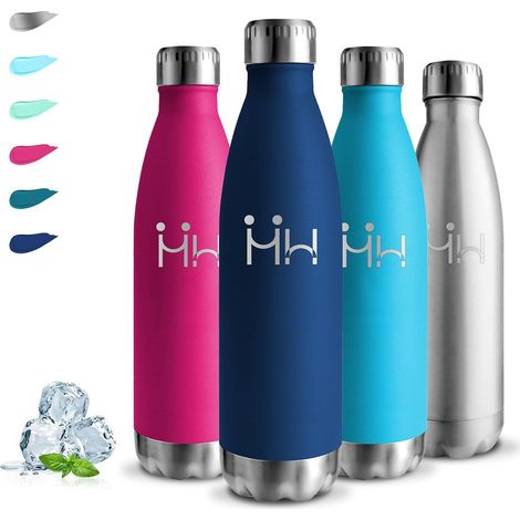 Gourde Isotherme, Gourde 500ml, Sans BPA, Gourd Enfant, 24h Froid & 12h Chaud, Gourd Inox, Anti Fuite, Bouteille Isotherme, Facile à Transporter, Gourdes Acier Inoxydable, pour École, Voyage, Bureau (1/5)