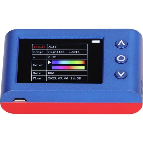 Caméra thermique portable avec écran LCD 2,4 pouces, imageur infrarouge 320x240, interface Micro USB, fréquence 8Hz, outil de mesure de température pour diagnostic électrique et maintenance. (1/5)