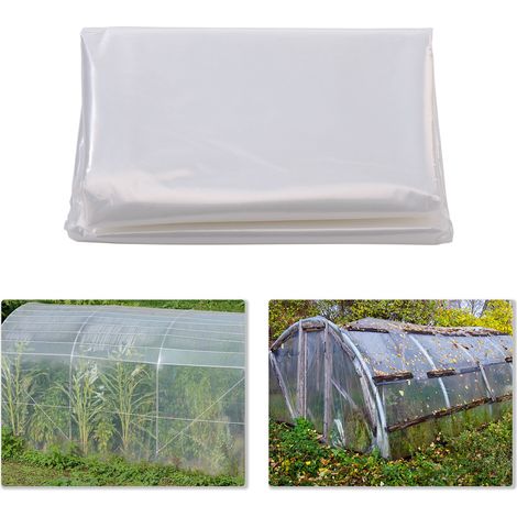 Film de Serre Transparent PE Anti-Gel, Bâche Multifonction pour Plantes, Couverture de Protection (1/5)