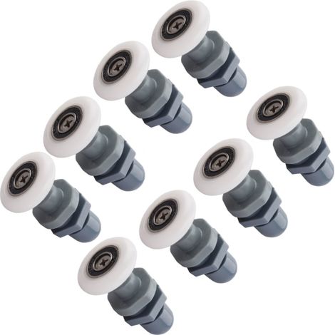 8 roulements de rail coulissant en plastique durable pour porte de douche en verre de salle de bain, pièces de rechange (23 mm) (1/5)