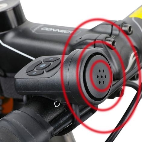 Intelligente 120-dB-Fahrradhupe – 4 Klangmodi + Vibrationsalarm – Wiederaufladbar und wasserdicht – Für Fahrräder und Roller (1/5)