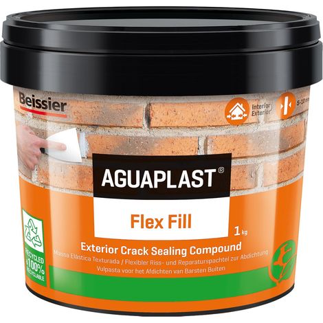 AGUAPLAST Dynamic Flex fill, stucco pronto all'uso per crepe dinamiche e cavillature. Finitura ruvida, 1kg