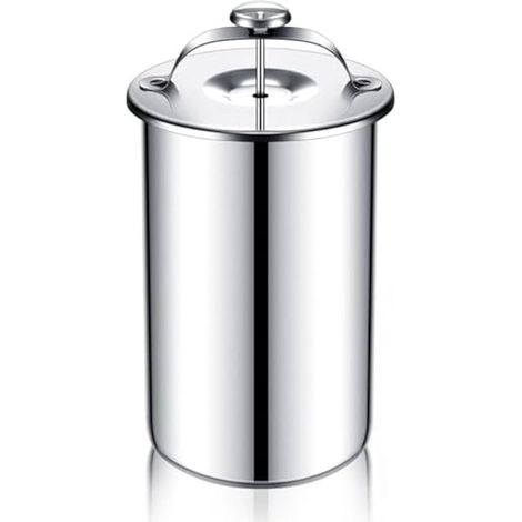 Machine à jambon en acier inoxydable avec thermomètre, presse à viande pour charcuterie maison, capacité de 0,9 kg, argenté (câble) (1/5)