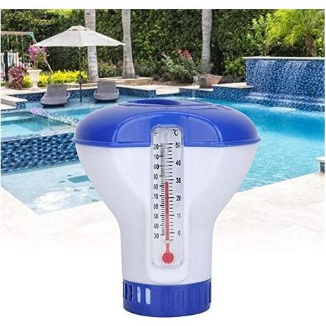 Distributeur Flottant de Chlore de 12,7 cm,Distributeur de Comprimés de Chlore, Flotteur Chimique Réglable pour Piscine Intérieure et Extérieure, (1/5)