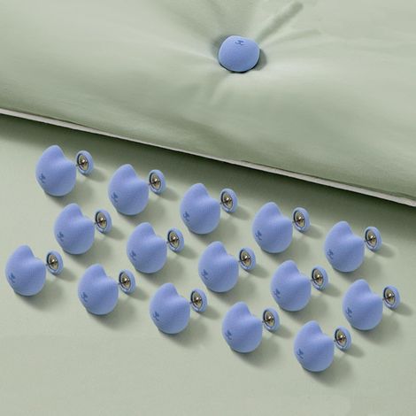 30 Tierförmige Bettdeckenclips - Können als Bettdeckenclips, Gardinenclips oder Gardinenklemmen oder zur Befestigung von Polstermöbeln verwendet werden (30 Stück, Blaue Katze) (1/5)