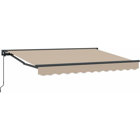 Manuell einziehbare Markise Beige 3,5 x 2 m