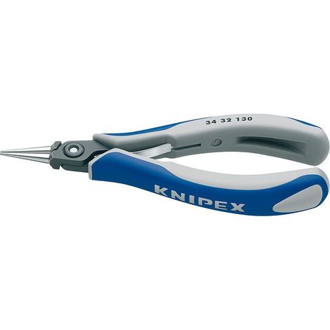 KNIPEX 34 32 130 Pinza di precisione speciale per elettronica con manici multicomponente brunita 130 mm