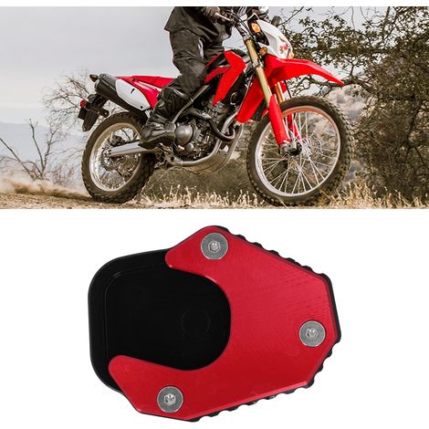 Motorradmodifikationen: Seitenständer aus Aluminiumlegierung, verbreiterte Fußrasten, verbreiterte Standfläche und rutschfeste Seitenständer. Kompatibel mit Honda CRF250 RALLY 17-20 rot. (1/5)