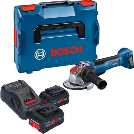Meuleuse d'angle sans fil Bosch GWX 18V-10 P Professional 18 V 125 mm X-LOCK Brushless + 2 batteries ProCORE 8,0 Ah + chargeur + L-Boxx (1/5)