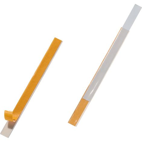 Durable 801519 Labelfix, porta etichetta adesivo, aperto su entrambi i lati, 200x15 mm, trasparente, confezione da 10 pezzi (1/2)